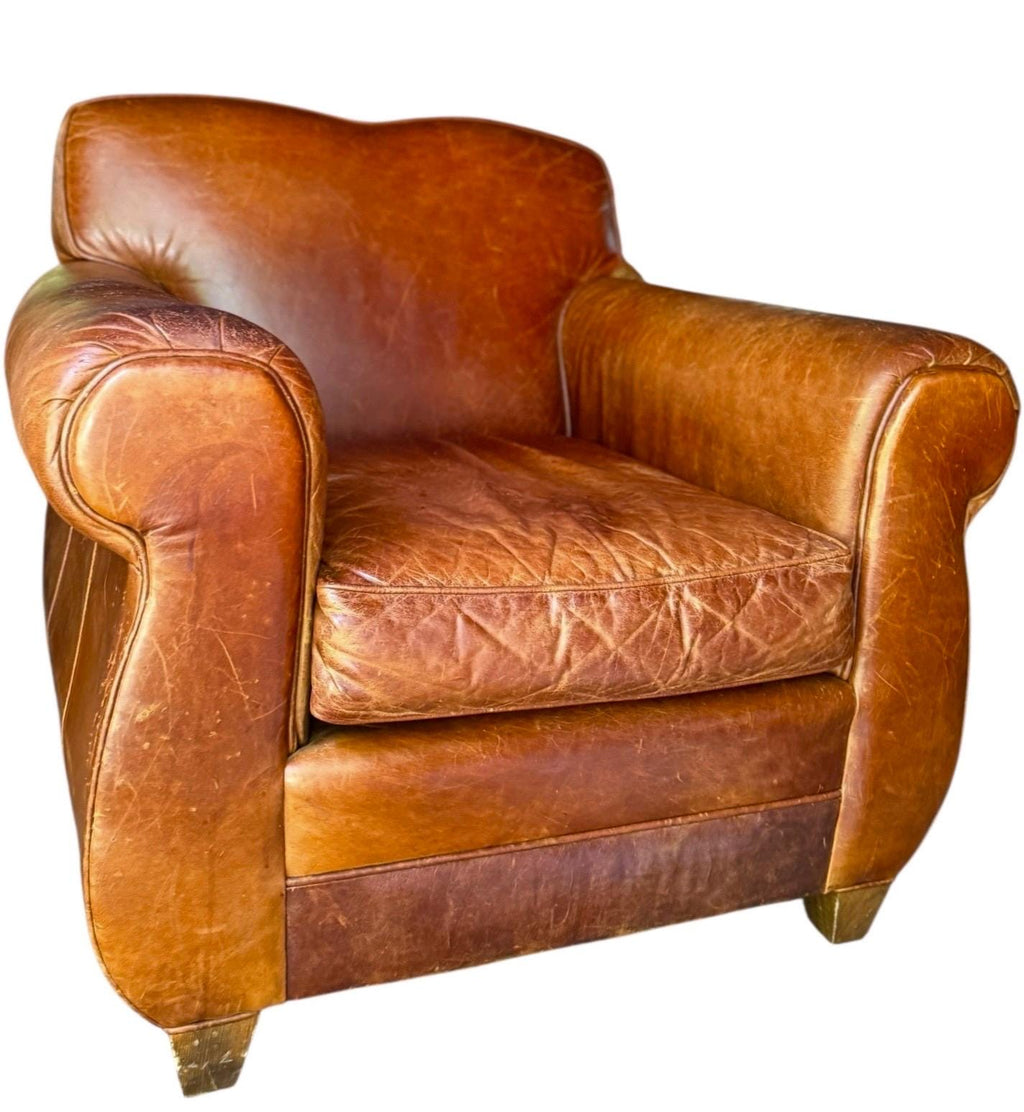 Mitchell Gold Style — Leather Armchair