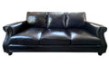 Black Leather Sofa Couch Bradington Young Black Vintage Leather Black Leather Sofa style of Ralph Lauren Black Leather
