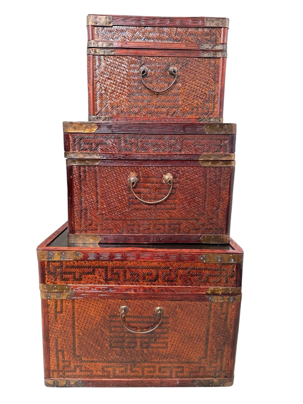 Maitland Smith — Chinoiserie Trunks, Set of 3