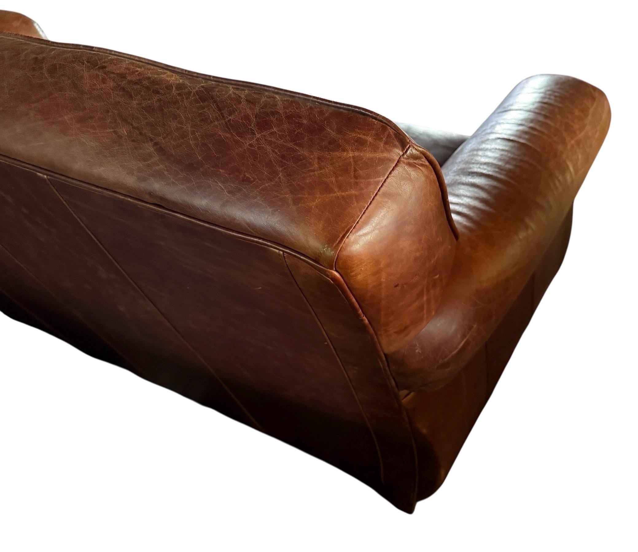 Mitchell Gold — Leather Sofa