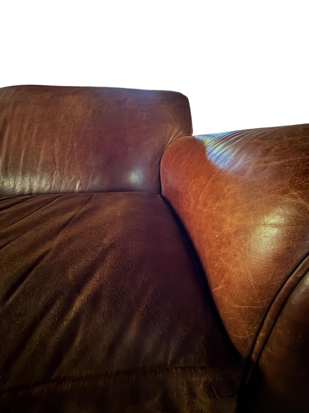 Mitchell Gold — Leather Sofa