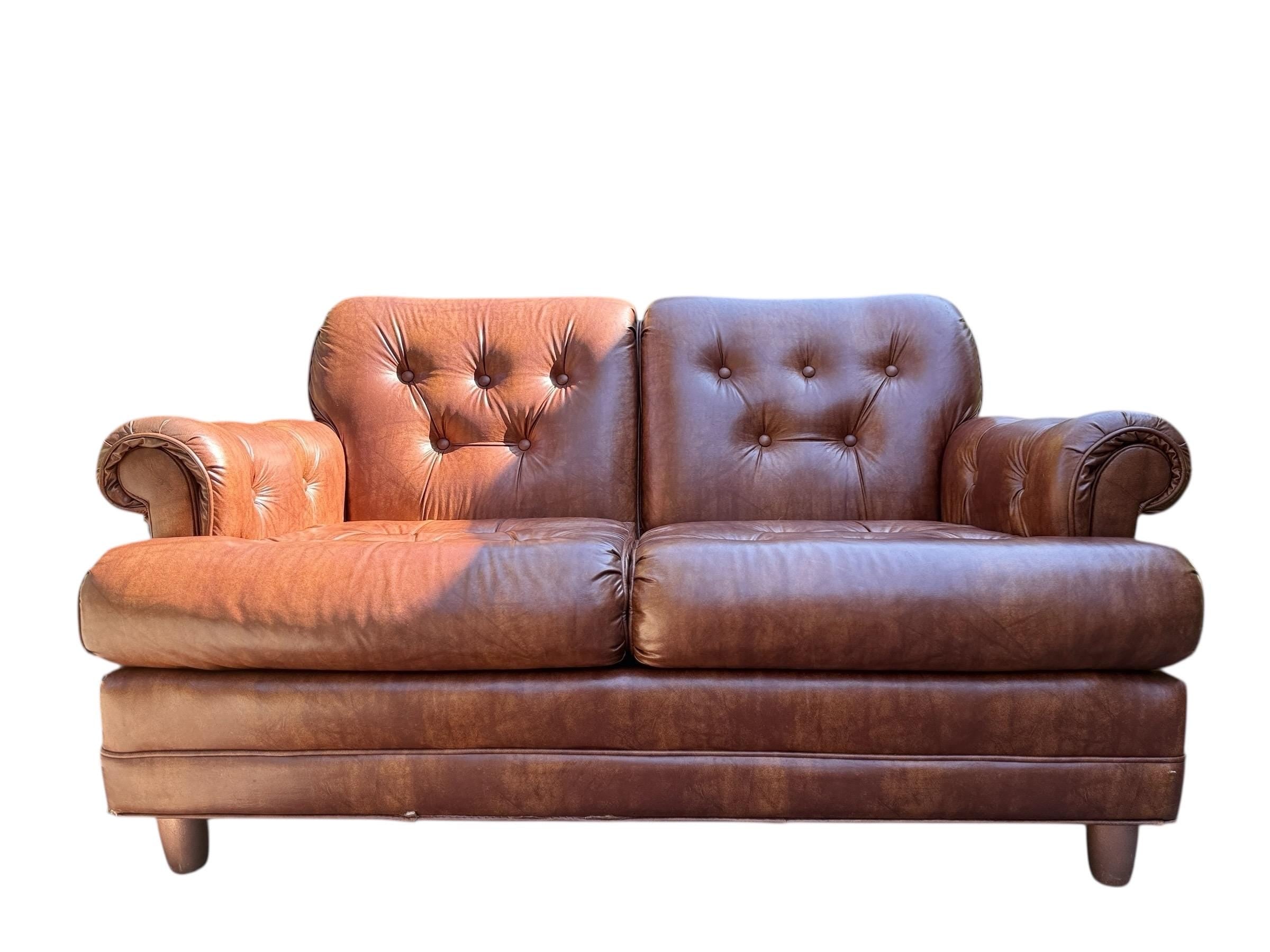 Leather Sofa — Ralph Lauren Style
