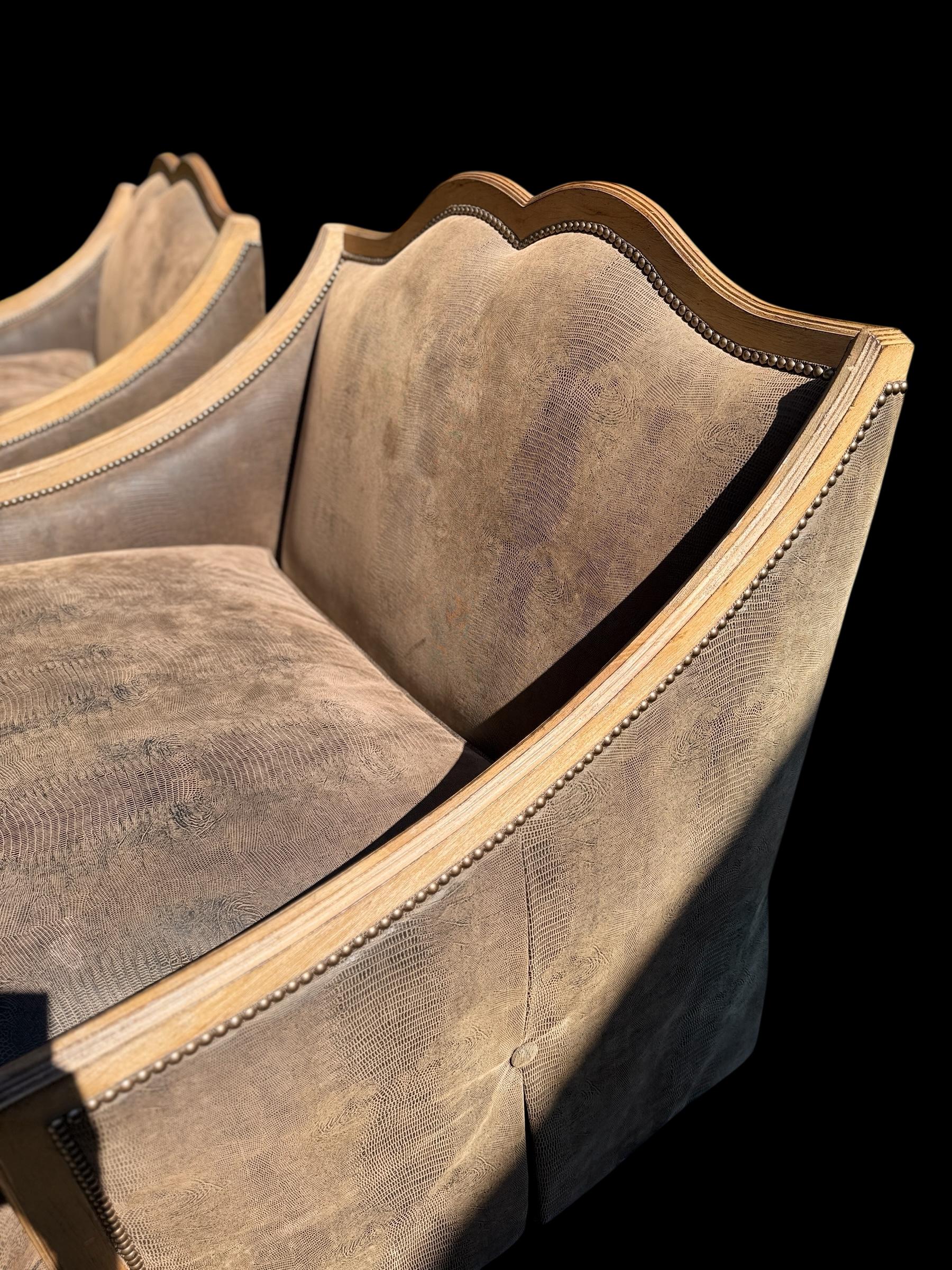 French Provincial — Swivel Armchairs, Pair