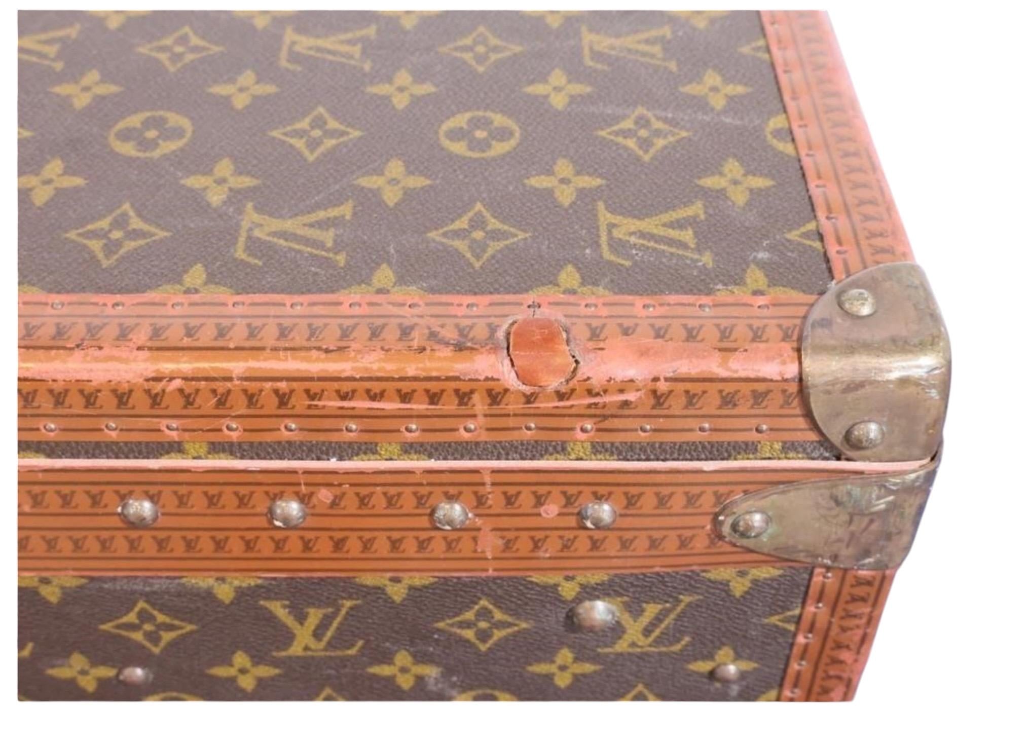 Vintage Louis Vuitton Alzer 80 Monogram Leather Trunk Suitcase Louis Vuitton