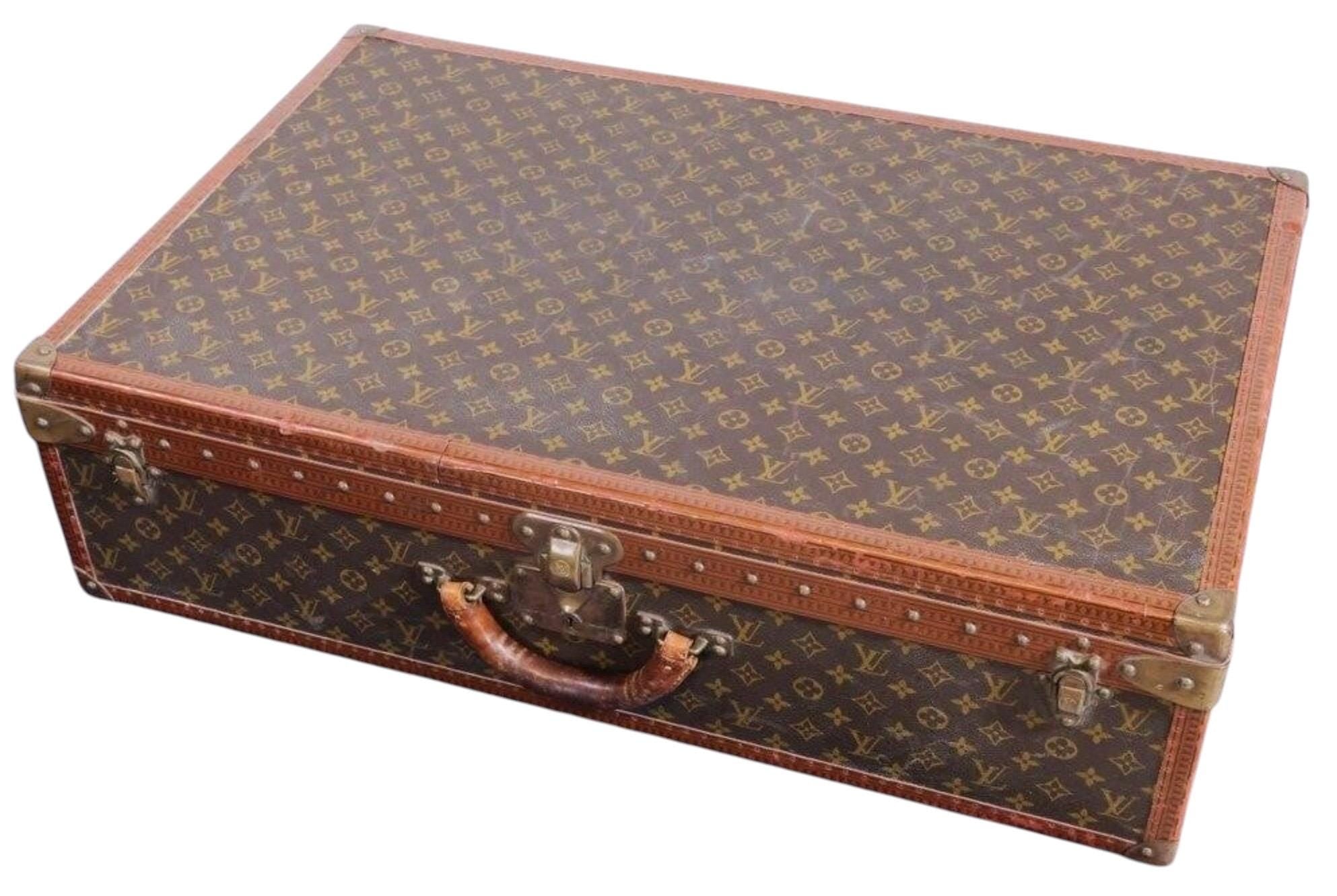 Vintage Louis Vuitton Alzer 80 Monogram Leather Trunk Suitcase