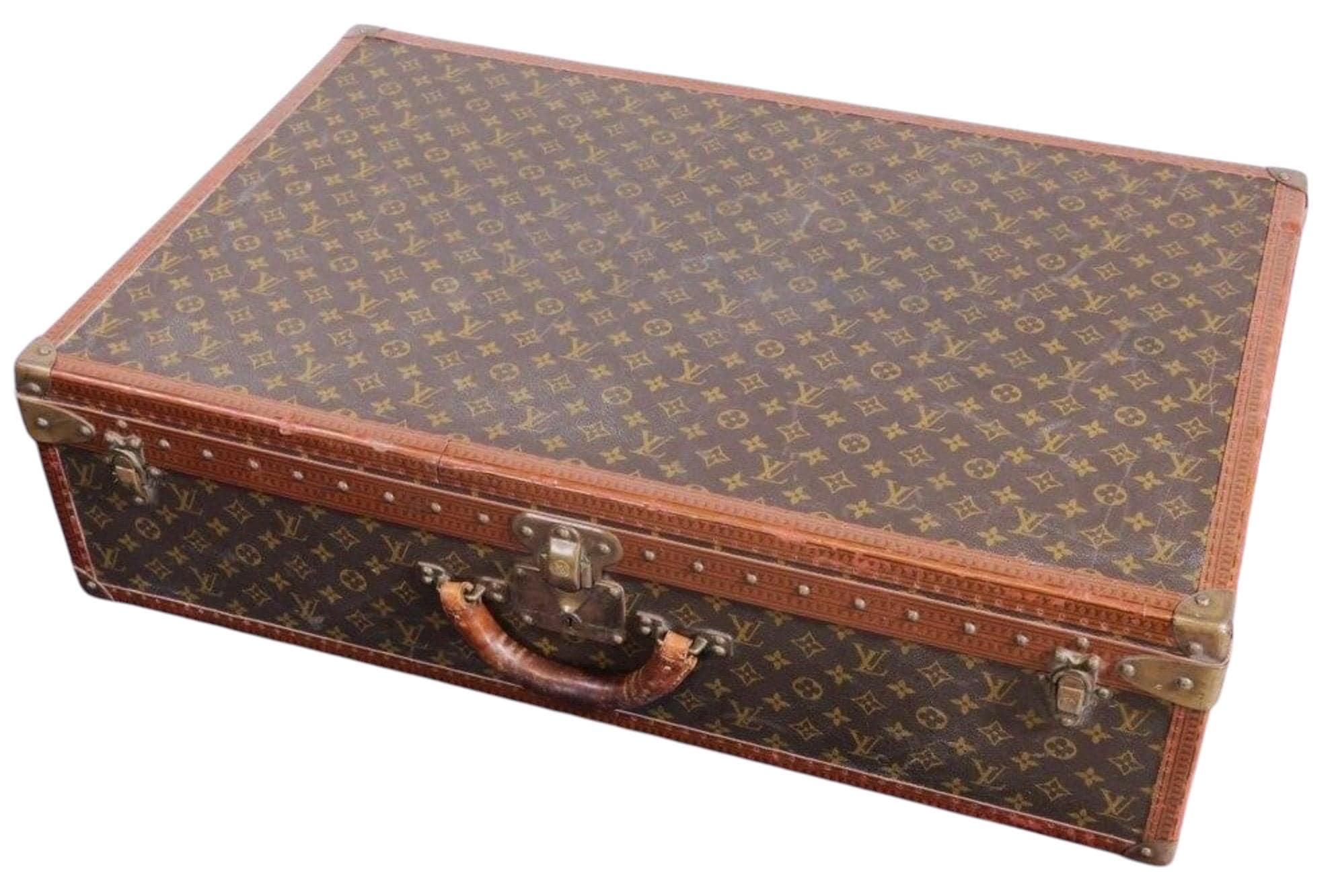 Vintage Louis Vuitton Alzer 80 Monogram Leather Trunk Suitcase Louis Vuitton