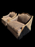 French Provincial — Swivel Armchairs, Pair
