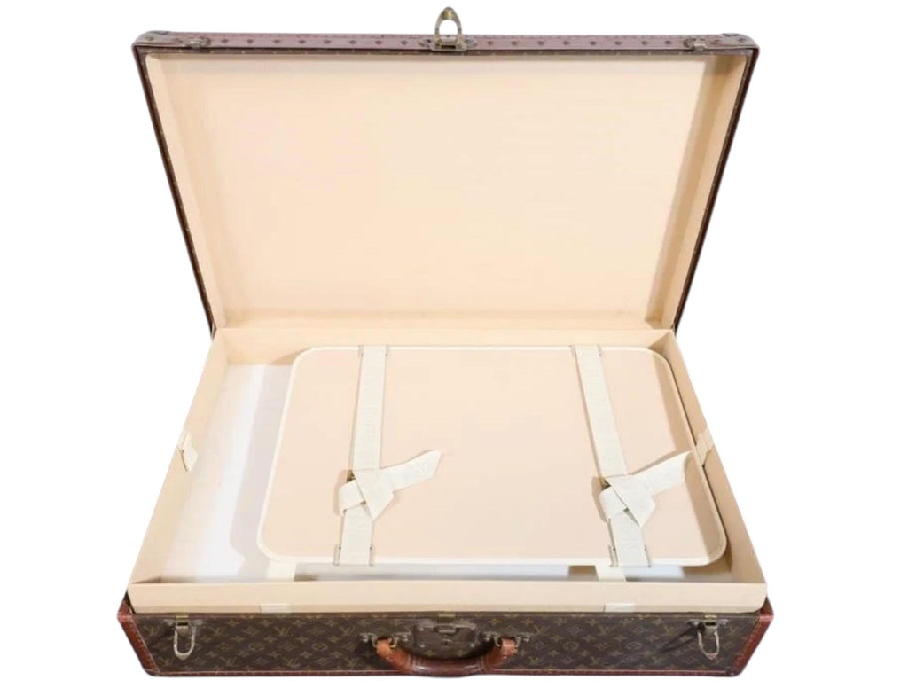 Vintage Louis Vuitton Alzer 80 Monogram Leather Trunk Suitcase Louis Vuitton