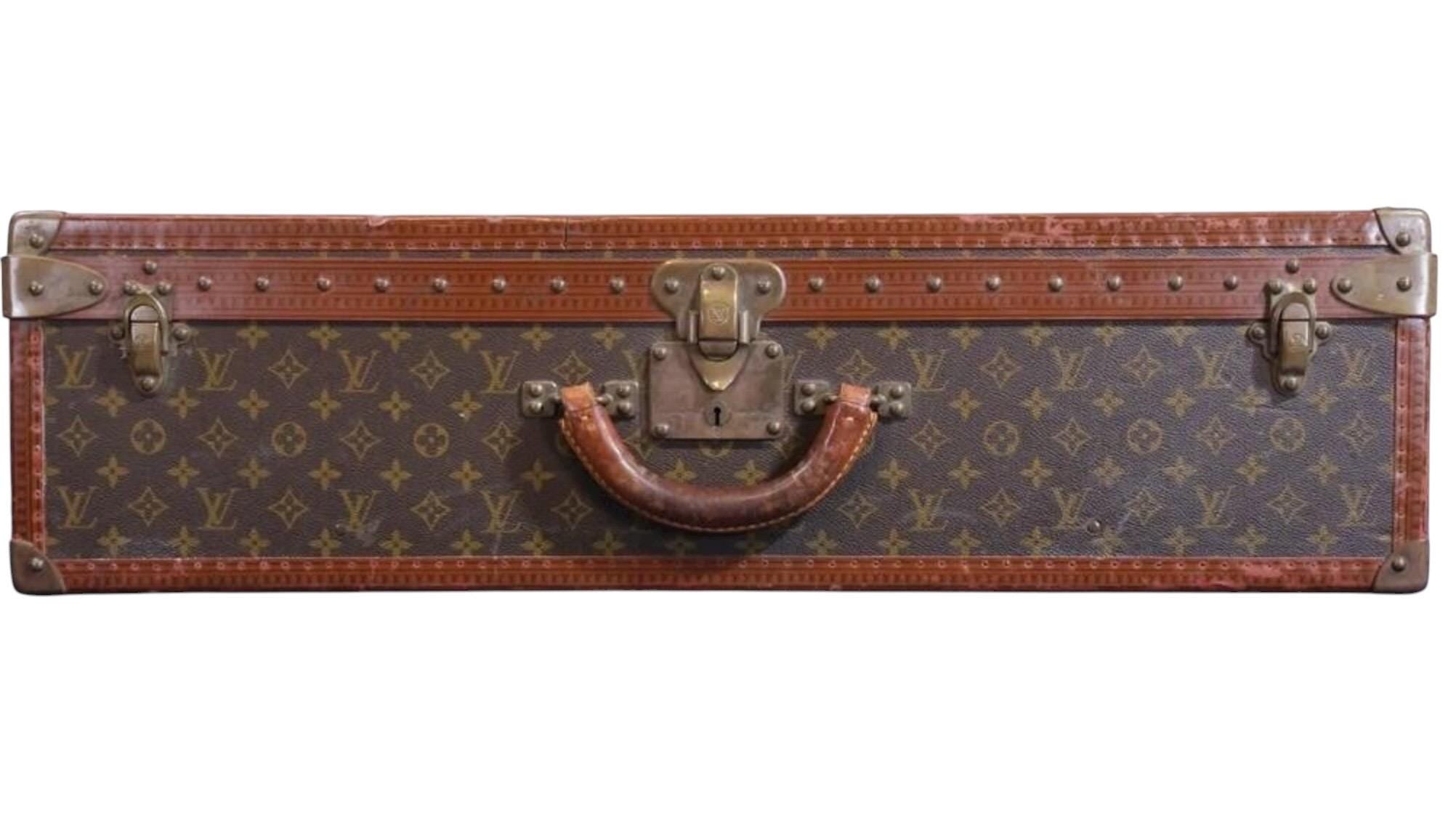 Vintage Louis Vuitton Alzer 80 Monogram Leather Trunk Suitcase Louis Vuitton