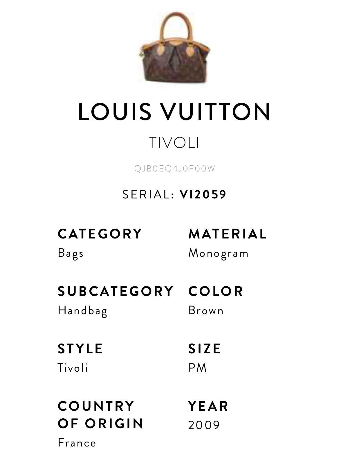 Louis Vuitton — Tivoli PM Bag