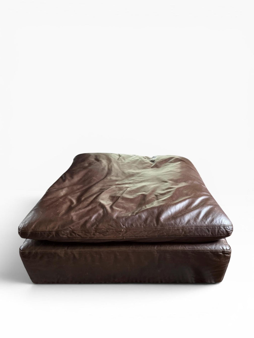 Restoration Hardware Cloud Luxe Brown Leather Modular Sectional Sofa 5-Piece